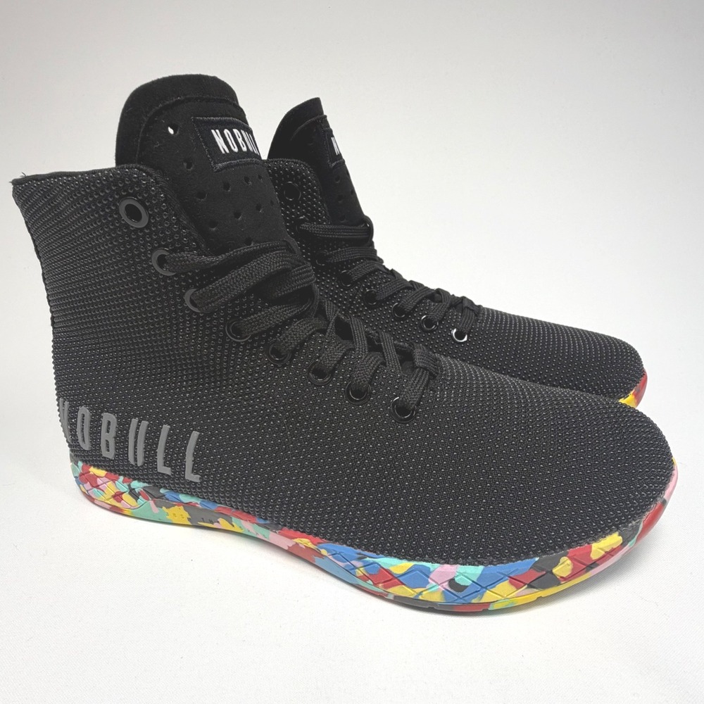 NOBULL High Top Trainer Shoes Black Speckled Sole Mens 8 Womens 9.5 - Picture 4 of 10